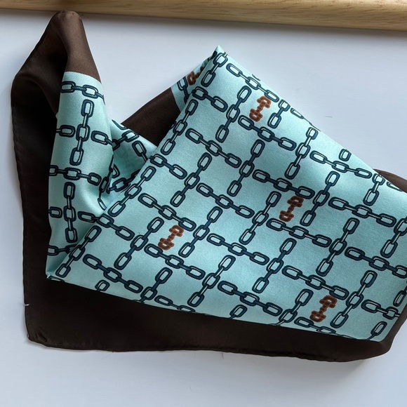 Vintage Echo Horse Bit Silk Chinon Scarf - Picture 9 of 9